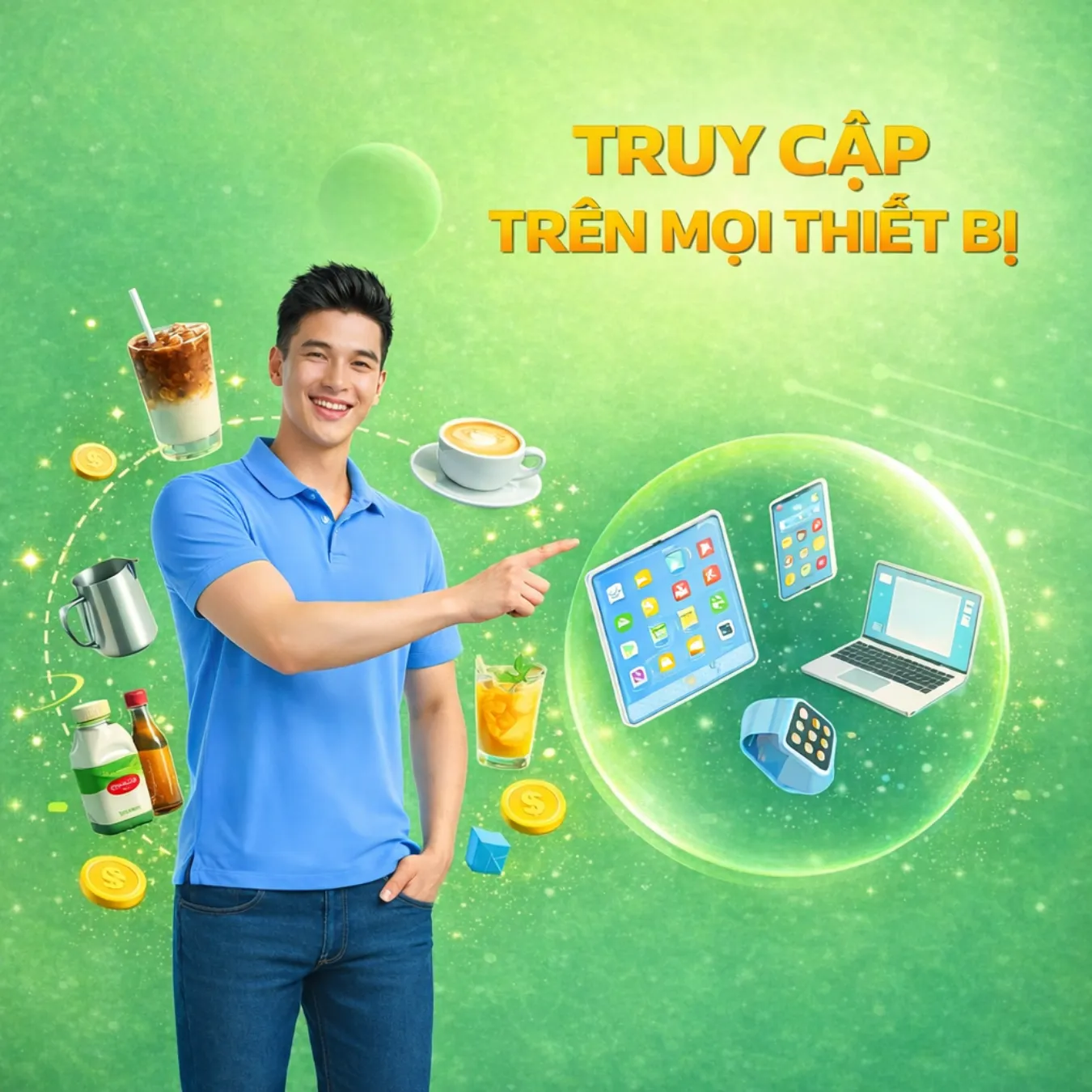 Minh hoạ đọc sách điện tử trên nhiều thiết bị khác nhau