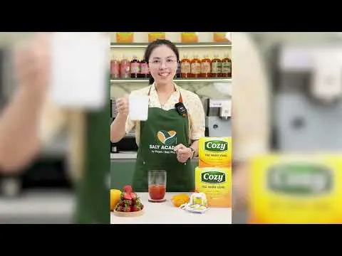 Cách làm trà cam dâu đác đẹp mắt