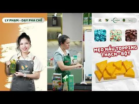Cách làm topping thạch và bột cho đồ uống