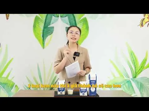 So sánh whipping cream và rich lùn khi pha chế